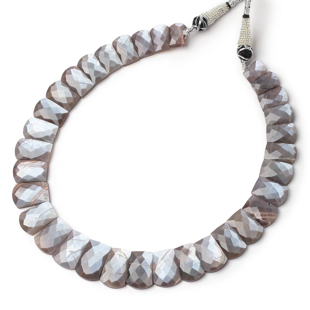 11x7.5-20x12mm Chocolate Moonstone Faceted Fancy Collar 33 Beads (ONLINE ORDER ONLY)