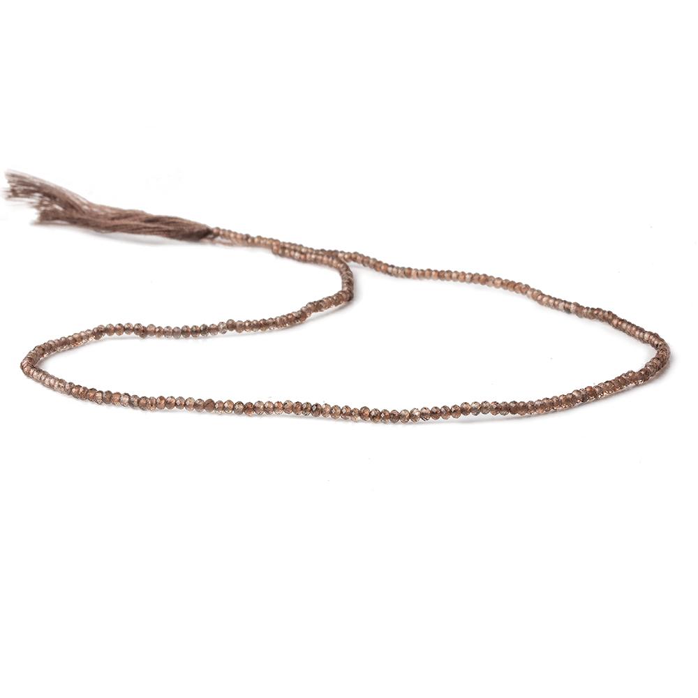 1.8mm Andalusite micro faceted rondelle beads 13 inch 225 pieces AAA (ONLINE ORDER ONLY)