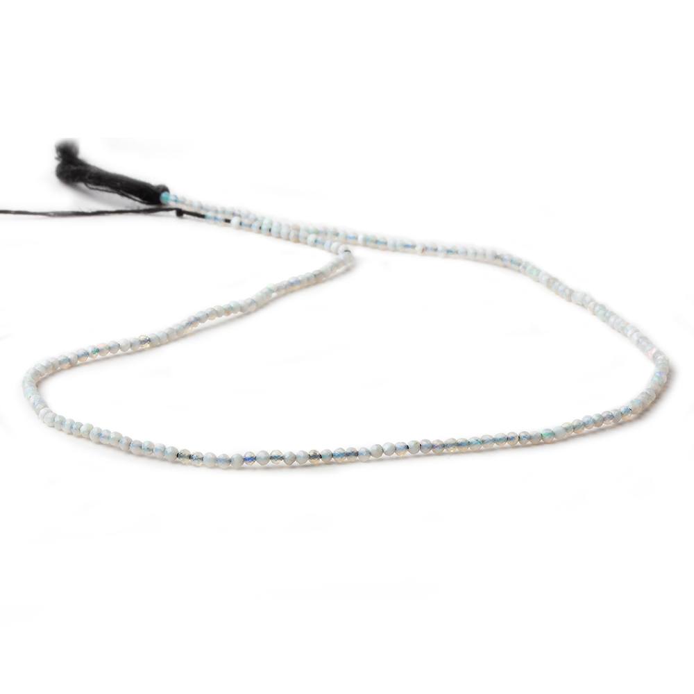 1.8mm Blue Grey Australian Opal faceted round beads 13 inch 180 pieces (ONLINE ORDER ONLY)