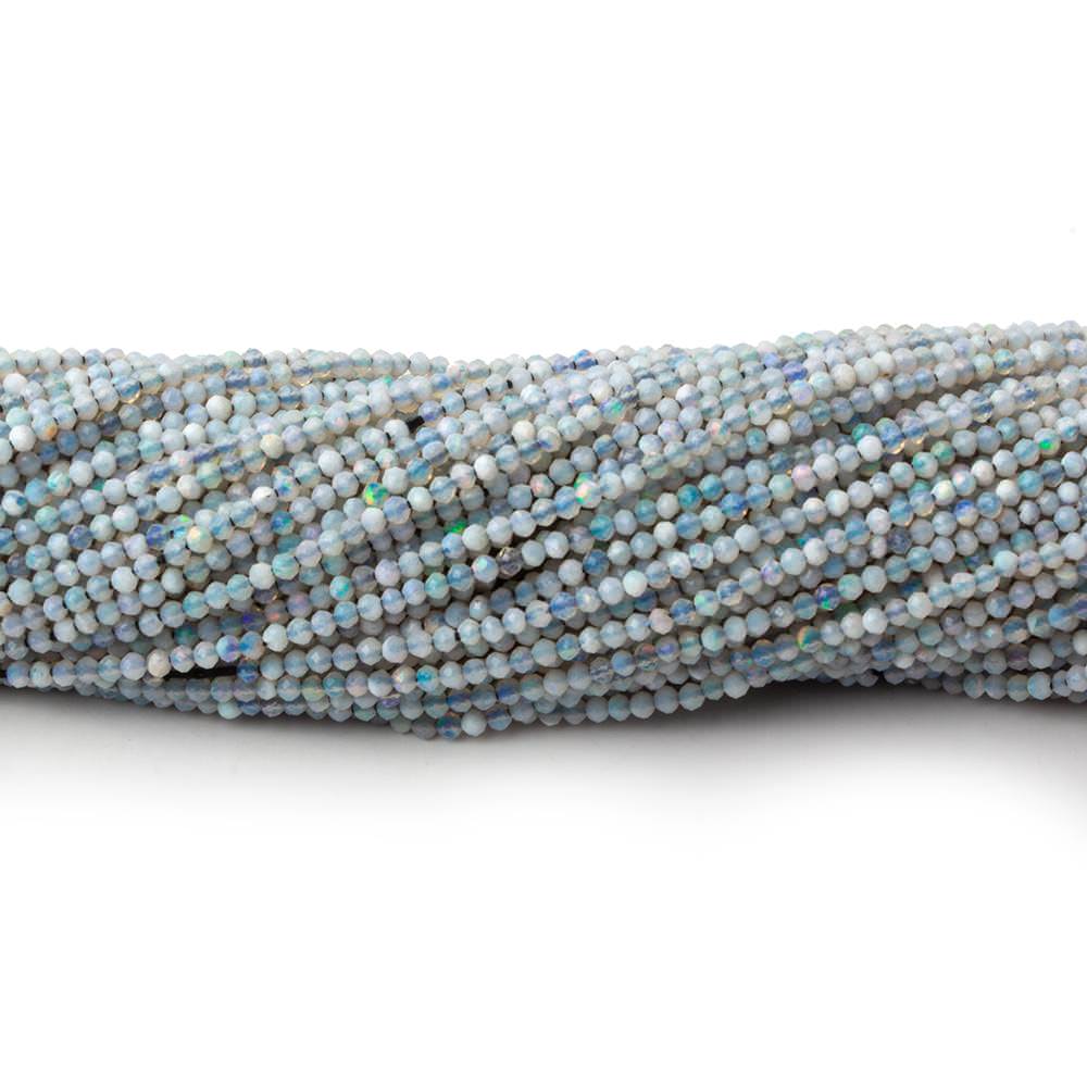 1.8mm Blue Grey Australian Opal faceted round beads 13 inch 180 pieces (ONLINE ORDER ONLY)