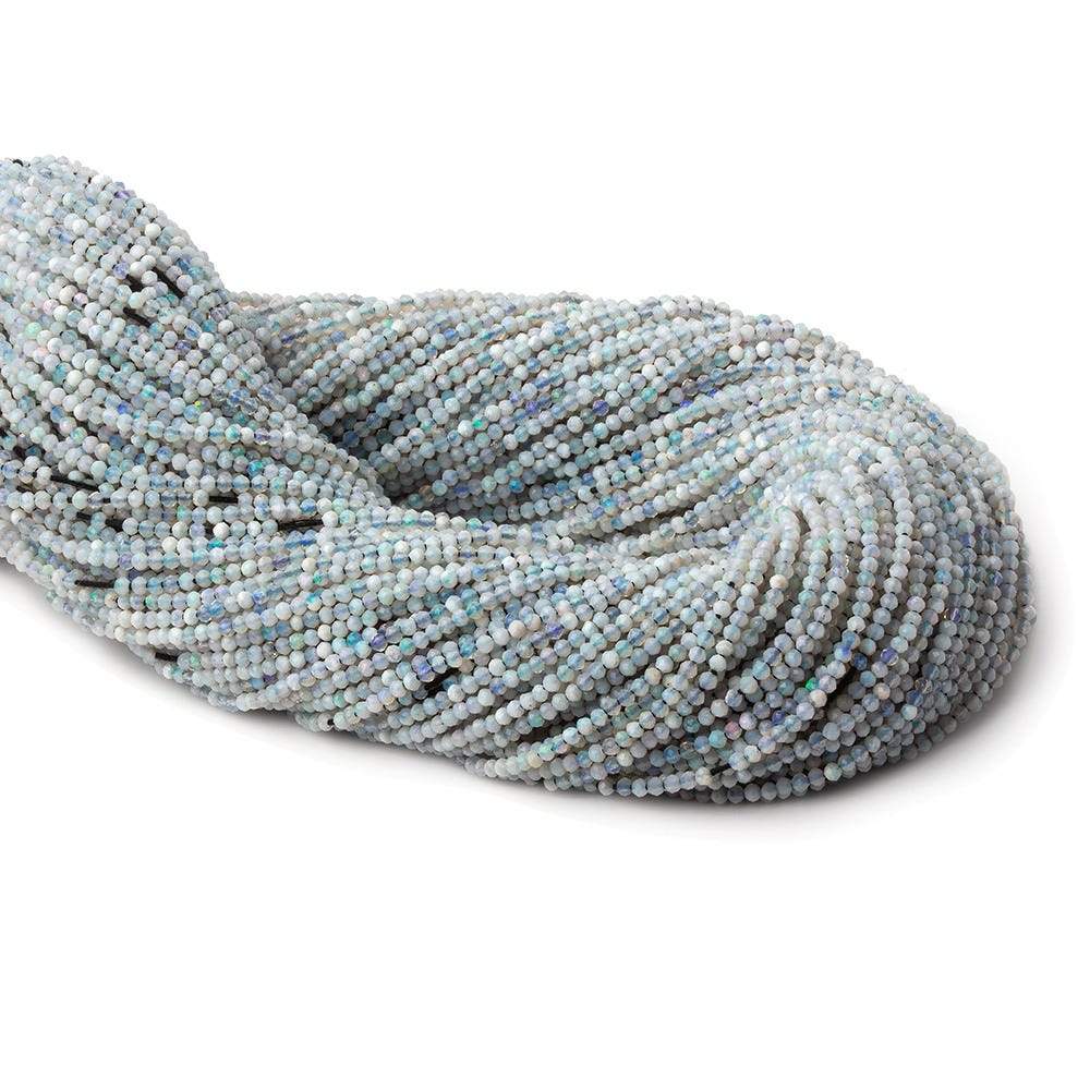 1.8mm Blue Grey Australian Opal faceted round beads 13 inch 180 pieces (ONLINE ORDER ONLY)