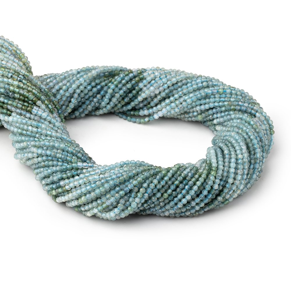 1.8mm Indicolite Tourmaline Micro Faceted Round Beads 12.5 inch 186 pieces (ONLINE ORDER ONLY)