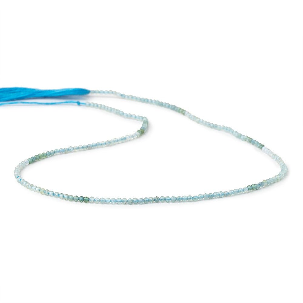 1.8mm Indicolite Tourmaline Micro Faceted Rounds 12.5 inch 186 Beads (ONLINE ORDER ONLY)