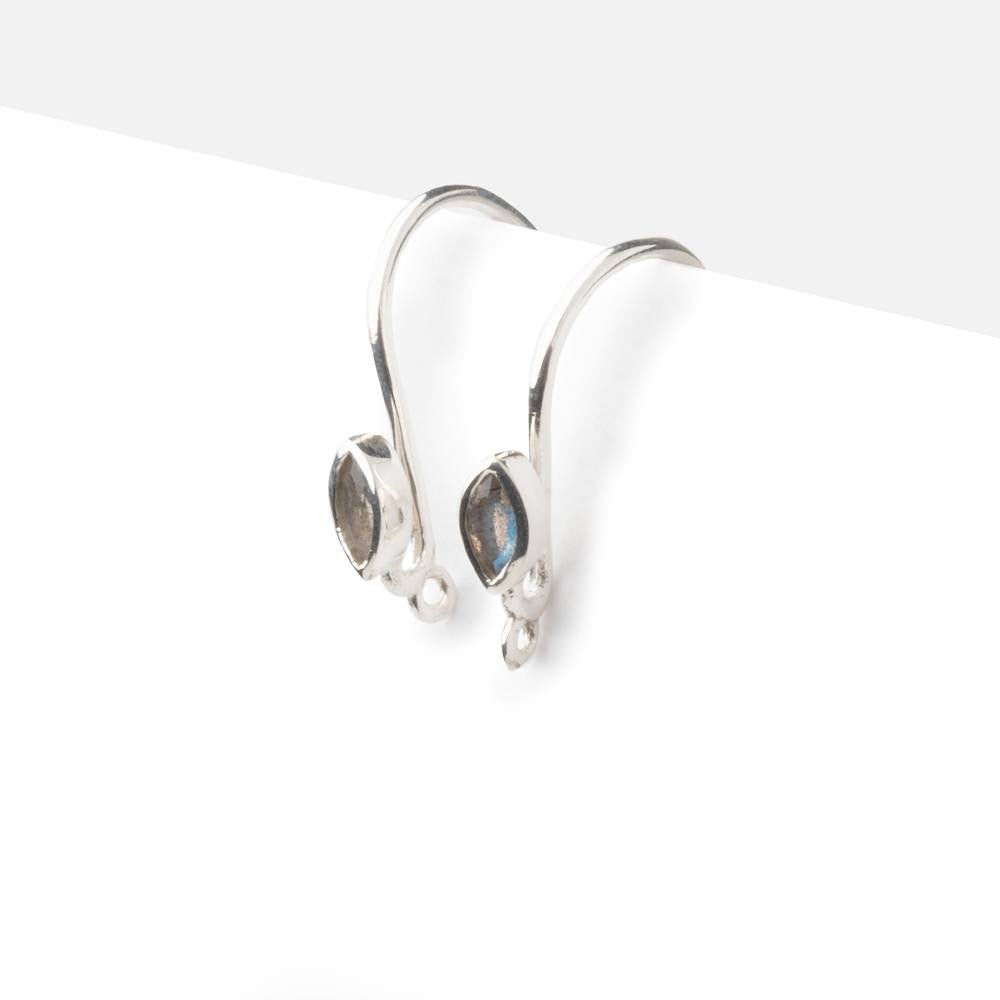 18mm Labradorite Marquise Ear Wire Set of 2 pieces (ONLINE ORDER ONLY)