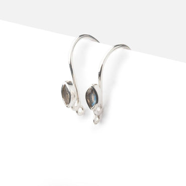 18mm Labradorite Marquise Ear Wire Set of 2 pieces (ONLINE ORDER ONLY)