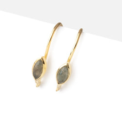 18mm Labradorite Plain Marquise Ear Wire Set of 2 pieces (ONLINE ORDER ONLY)