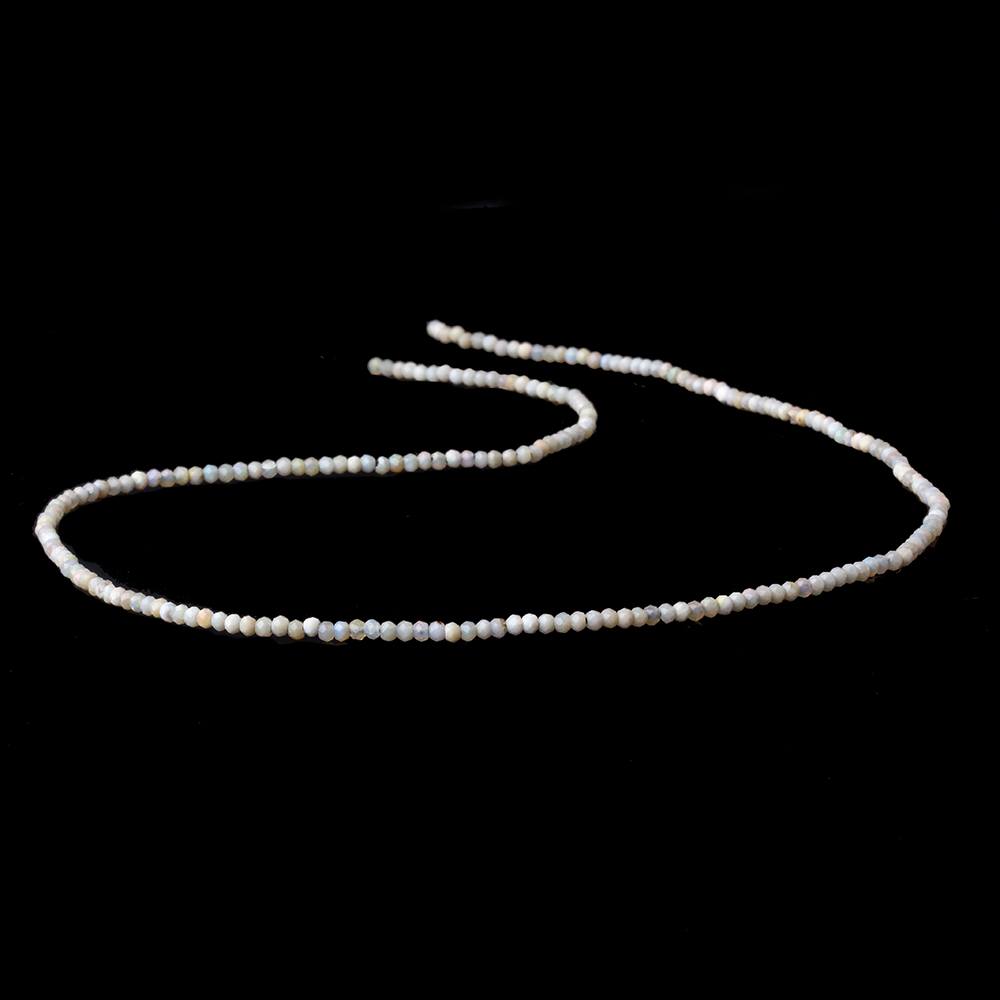 1.8mm Opaque Brown Grey Australian Opal micro faceted rondelle beads 12.5 inch 220 pieces AA (ONLINE ORDER ONLY)