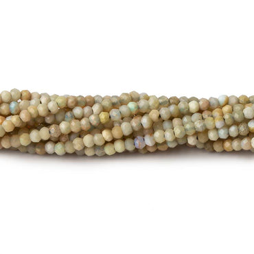 1.8mm Opaque Golden Brown Australian Opal micro faceted rondelle beads 12.5 inch 220 pieces AA (ONLINE ORDER ONLY)