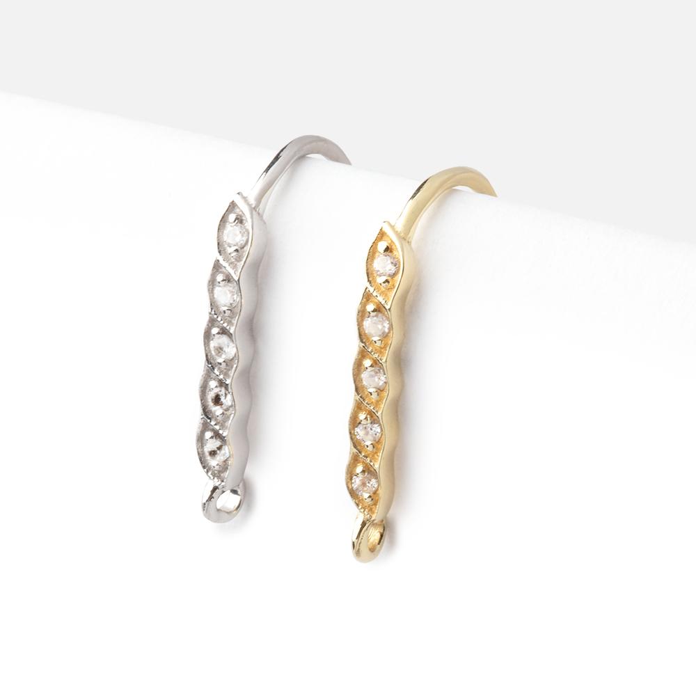 18mm Quintuple CZ Ear Wire Set of 2 pieces (ONLINE ORDER ONLY)