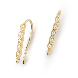 18mm Quintuple CZ Ear Wire Set of 2 pieces (ONLINE ORDER ONLY)