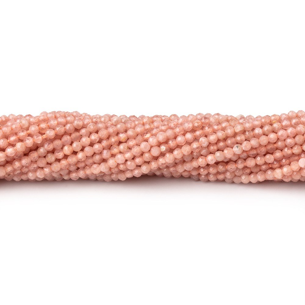 1.8mm Rhodochrosite Micro Faceted Round Beads 12.5mm 192 pieces (ONLINE ORDER ONLY)