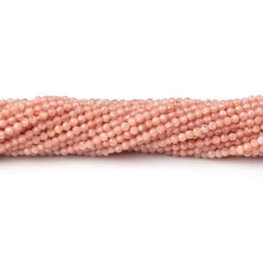 1.8mm Rhodochrosite Micro Faceted Round Beads 12.5mm 192 pieces (ONLINE ORDER ONLY)