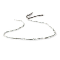 1.8mm Shaded Grey Tourmaline Micro Faceted Rondelles 12.5 inch 200 Beads (ONLINE ORDER ONLY)