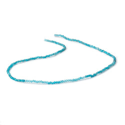 1.8mm Shaded Neon Blue Apatite Micro Faceted Rounds 12 inch 192 beads AA (ONLINE ORDER ONLY)