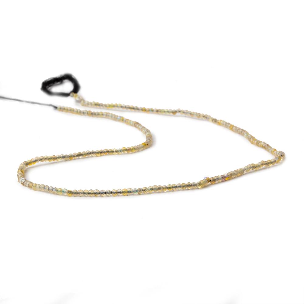 1.8mm Translucent Golden Brown Australian Opal micro faceted rondelle beads 12.5 inch 220 pieces AA (ONLINE ORDER ONLY)