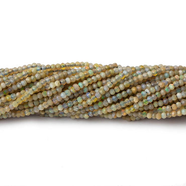 1.8mm Translucent Greenish Golden Australian Opal micro faceted rondelle beads 12.5 inch 220 pieces AA (ONLINE ORDER ONLY)