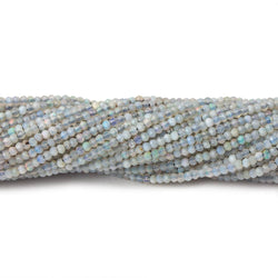 1.8mm Translucent Medium Grey Australian Opal micro faceted rondelle beads 12.5 inch 220 pieces AA (ONLINE ORDER ONLY)