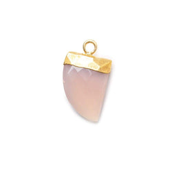 18x10mm  Gold Leafed Rose Chalcedony Horn Pendant 1 piece (ONLINE ORDER ONLY)