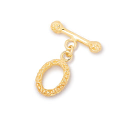 18x11mm Vermeil Toggle Bali Design 1 piece (ONLINE ORDER ONLY)