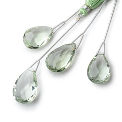 18x12-22x15mm Prasiolite Faceted Pear 1 Focal Bead (ONLINE ORDER ONLY)