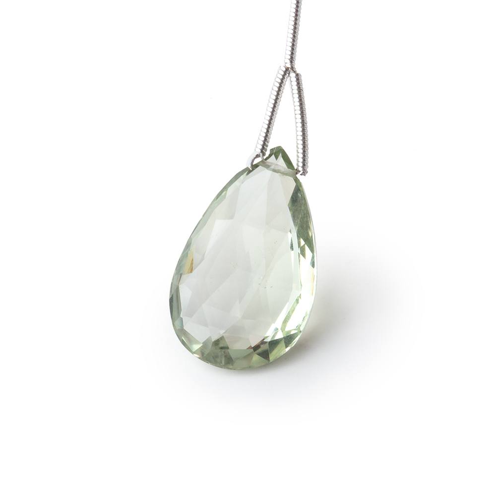 18x12-22x15mm Prasiolite Faceted Pear 1 Focal Bead (ONLINE ORDER ONLY)