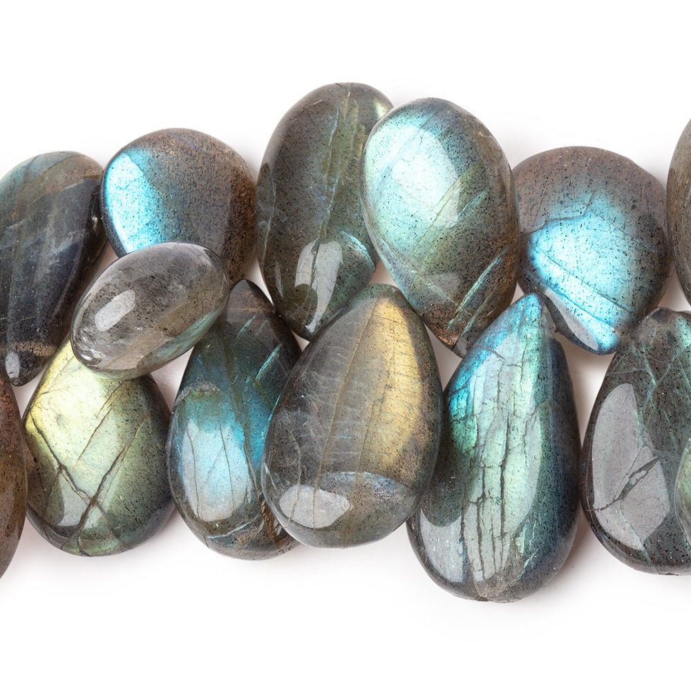 8x10-18x10mm Labradorite Plain Pear Beads 8 inch 44 pieces (ONLINE ORDER ONLY)