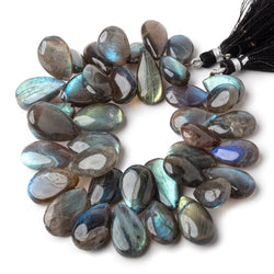 8x10-18x10mm Labradorite Plain Pear Beads 8 inch 44 pieces (ONLINE ORDER ONLY)