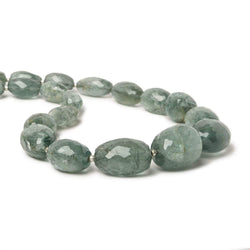 18x12-25x16mm Moss Aquamarine faceted nugget 15.5 inch 19 Beads (ONLINE ORDER ONLY)