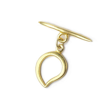 18x12mm Vermeil Paisley Toggle 1 piece (ONLINE ORDER ONLY)