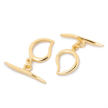 18x12mm Vermeil Toggle Paisley Design 1 piece (ONLINE ORDER ONLY)