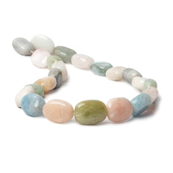 18x13-20x14mm Multi Beryl straight drilled plain nuggets 16 inch 20 beads (ONLINE ORDER ONLY)