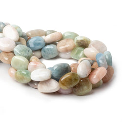 18x13-20x14mm Multi Beryl straight drilled plain nuggets 16 inch 20 beads (ONLINE ORDER ONLY)