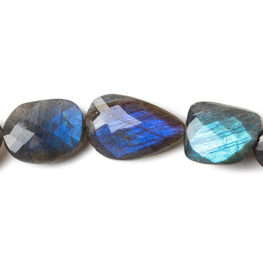 18x13-22x14mm Black Labradorite straight drill faceted nuggets 7.5 inch 7 beads (ONLINE ORDER ONLY)