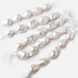 18-22mm White large hole Ultra Baroque Pearls 5 Beads (ONLINE ORDER ONLY)