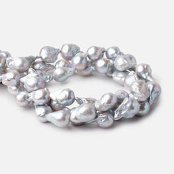 18x13-23x14mm Silver Ultra Baroque Freshwater Pearls 15.5 inch 19 pieces AA (ONLINE ORDER ONLY)