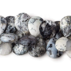 18x13-23x16mm Dendritic Opal Faceted Pear Briolette 8 inch 39 beads AA (ONLINE ORDER ONLY)
