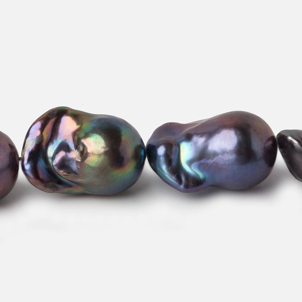 18x13-24x15mm Peacock Ultra Baroque Freshwater Pearl 16 inch 19 pieces A (ONLINE ORDER ONLY)