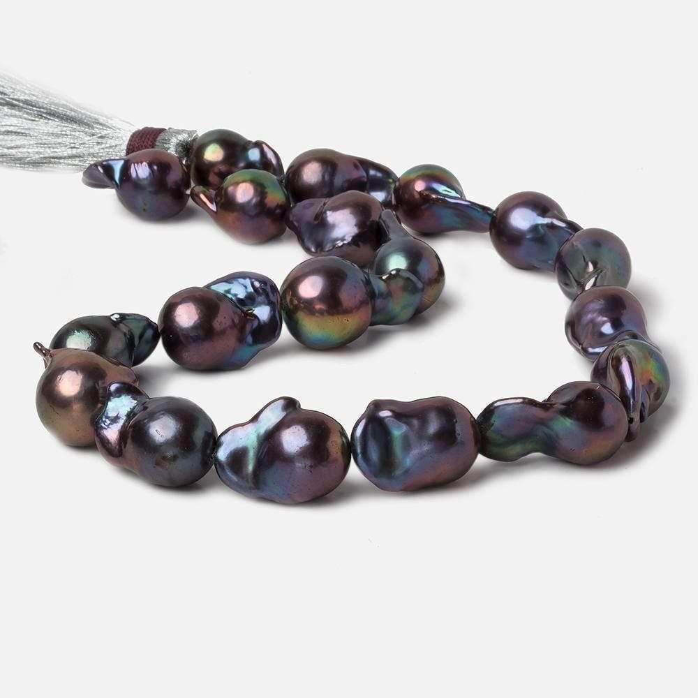 18x13-24x15mm Peacock Ultra Baroque Freshwater Pearl 16 inch 19 pieces A (ONLINE ORDER ONLY)