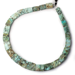 18x13-27x19mm African Turquoise Matte & Polished Fancy Shape Collar 25 beads 15 inch (ONLINE ORDER ONLY)