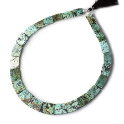 18x13-27x19mm African Turquoise Matte & Polished Fancy Shape Collar 25 beads 15 inch (ONLINE ORDER ONLY)