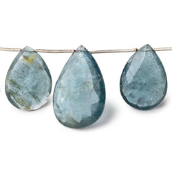 18x13-35x24mm Moss Aquamarine Faceted Pear Beads 9 inch 12 pieces (ONLINE ORDER ONLY)