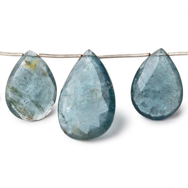 18x13-35x24mm Moss Aquamarine Faceted Pear Beads 9 inch 12 pieces (ONLINE ORDER ONLY)