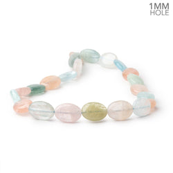 18x13mm Multi Color Beryl Plain Oval 15.5 inch 23 Beads 1mm Drill Hole (ONLINE ORDER ONLY)