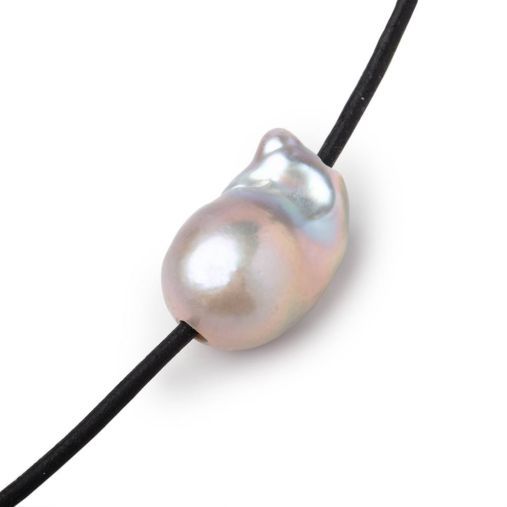 18x14-23x15mm Silver Ultra Baroque 2.5mm Large Hole Focal Beads 1 piece (ONLINE ORDER ONLY)