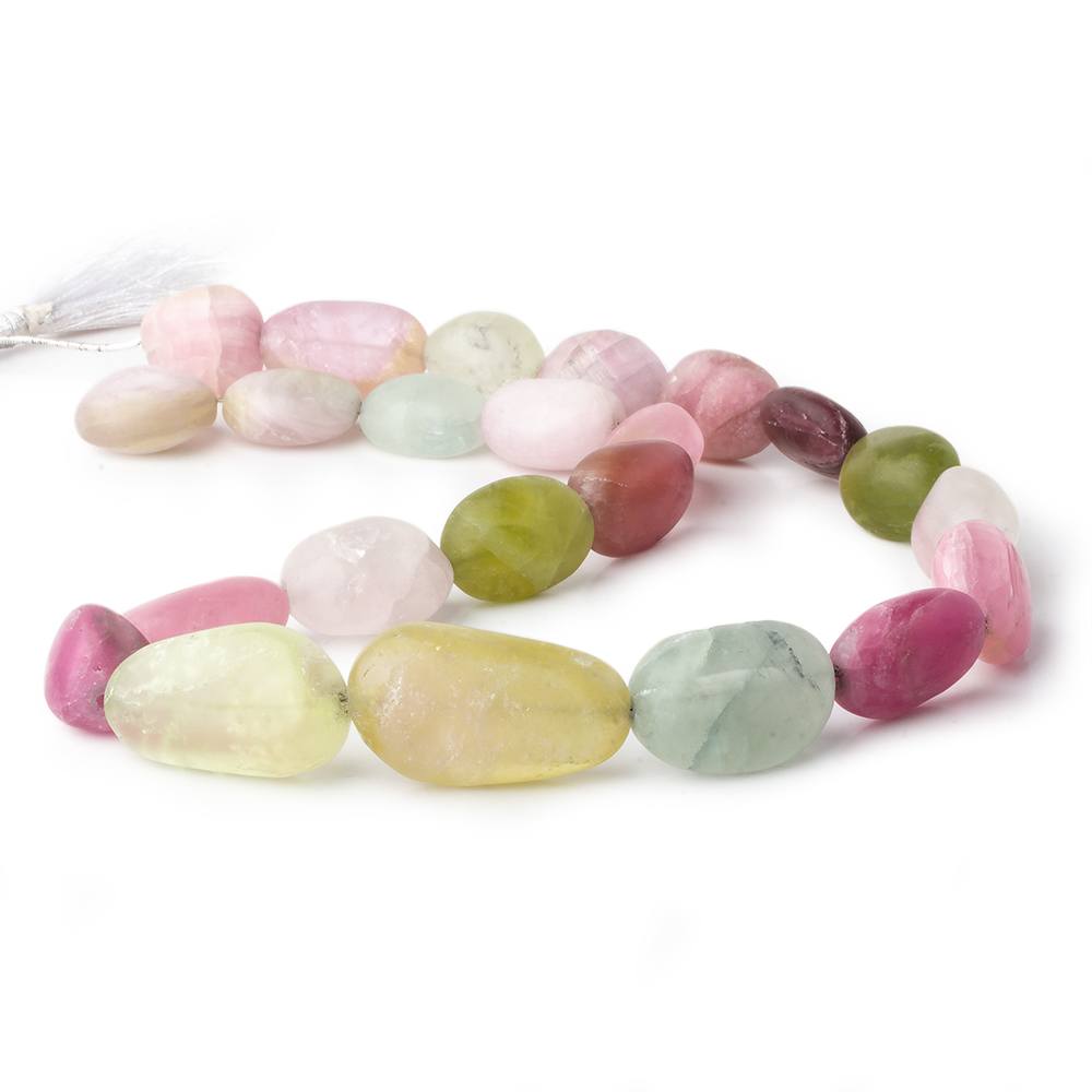 18x14-33x19mm Matte Afghani Tourmaline plain nugget beads 19 inch 23 pcs AA (ONLINE ORDER ONLY)