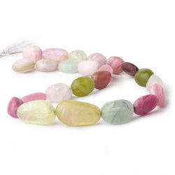 18x14-33x19mm Matte Afghani Tourmaline plain nugget beads 19 inch 23 pcs AA (ONLINE ORDER ONLY)