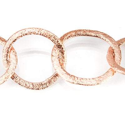 18x14mm and 16mm Copper Brushed Oval and Round Link Chain by the foot (ONLINE ORDER ONLY)