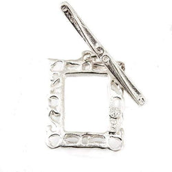 18x14mm Sterling Silver Filigree Frame Toggle Finding 1 per (ONLINE ORDER ONLY)