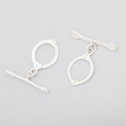 18x14mm Sterling Silver Oval Toggle Art Deco Design 1 piece (ONLINE ORDER ONLY)