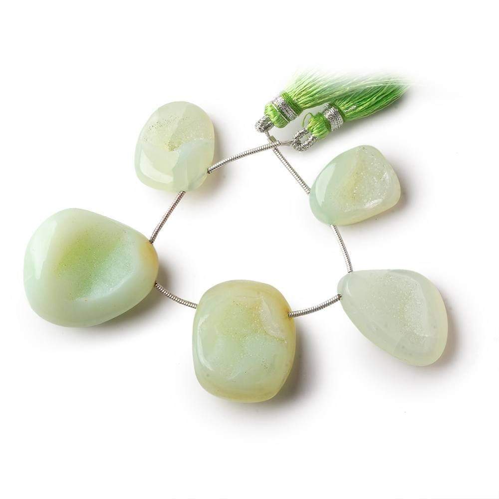 18x15-28x23mm Lime Sherbet Agate Drusy Freeform Beads 5 pcs (ONLINE ORDER ONLY)